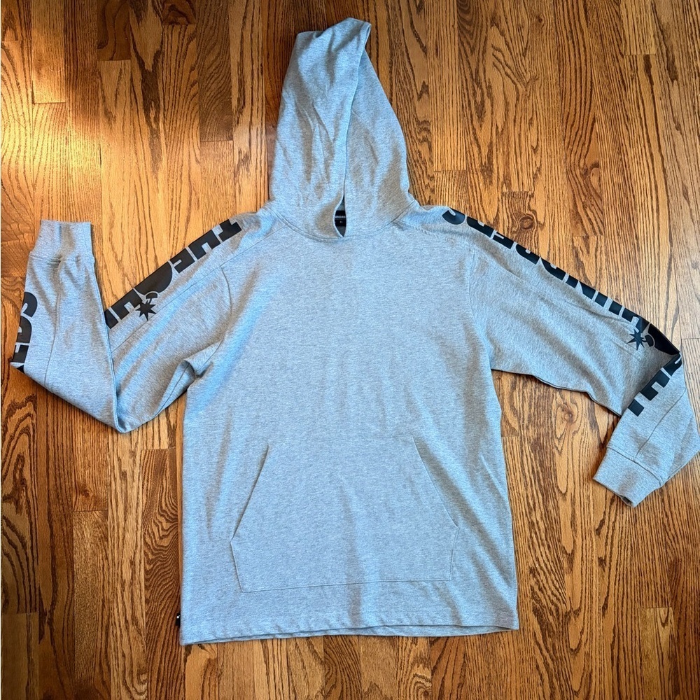The Hundreds Adam Bomb Logo Sleeve Hoodie Gray w/ Black Men’s Medium NWT